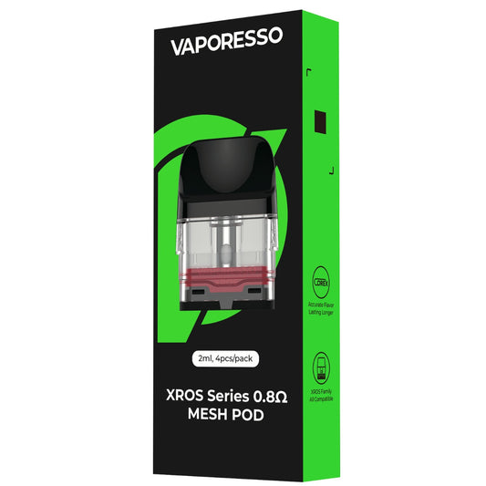 Vaporesso Xros 0.8ohm replacement pods 4-pack for MTL vaping