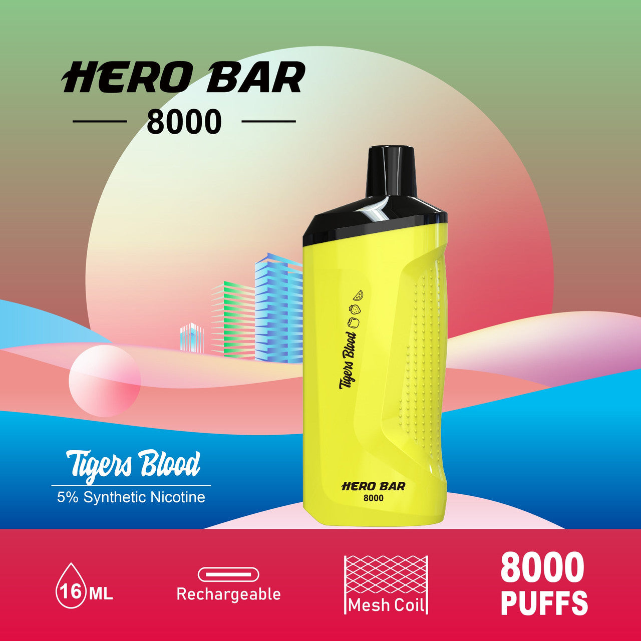 HERO Bar Rechargeable 8000 Puffs