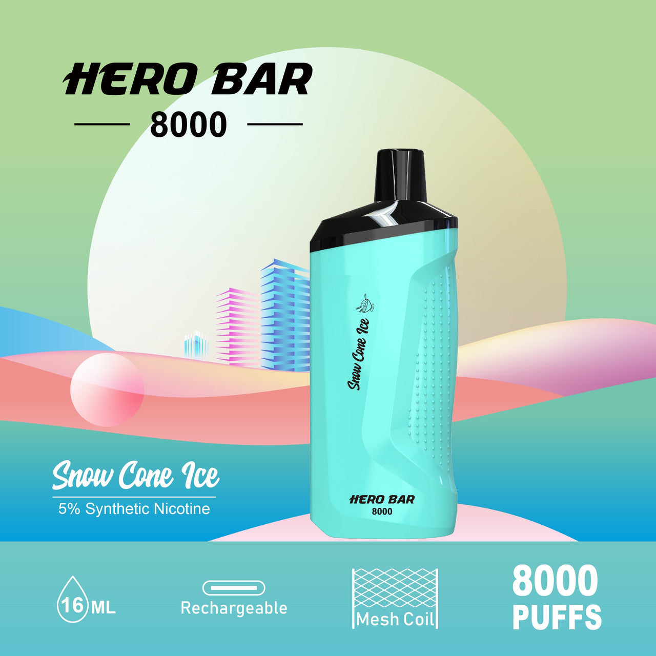 HERO Bar Rechargeable 8000 Puffs