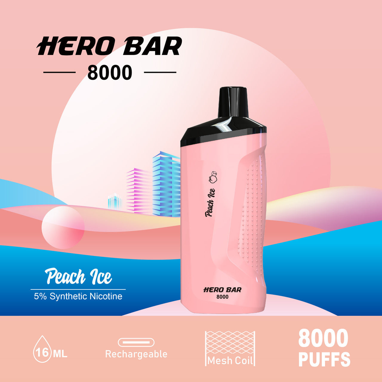 HERO Bar Rechargeable 8000 Puffs