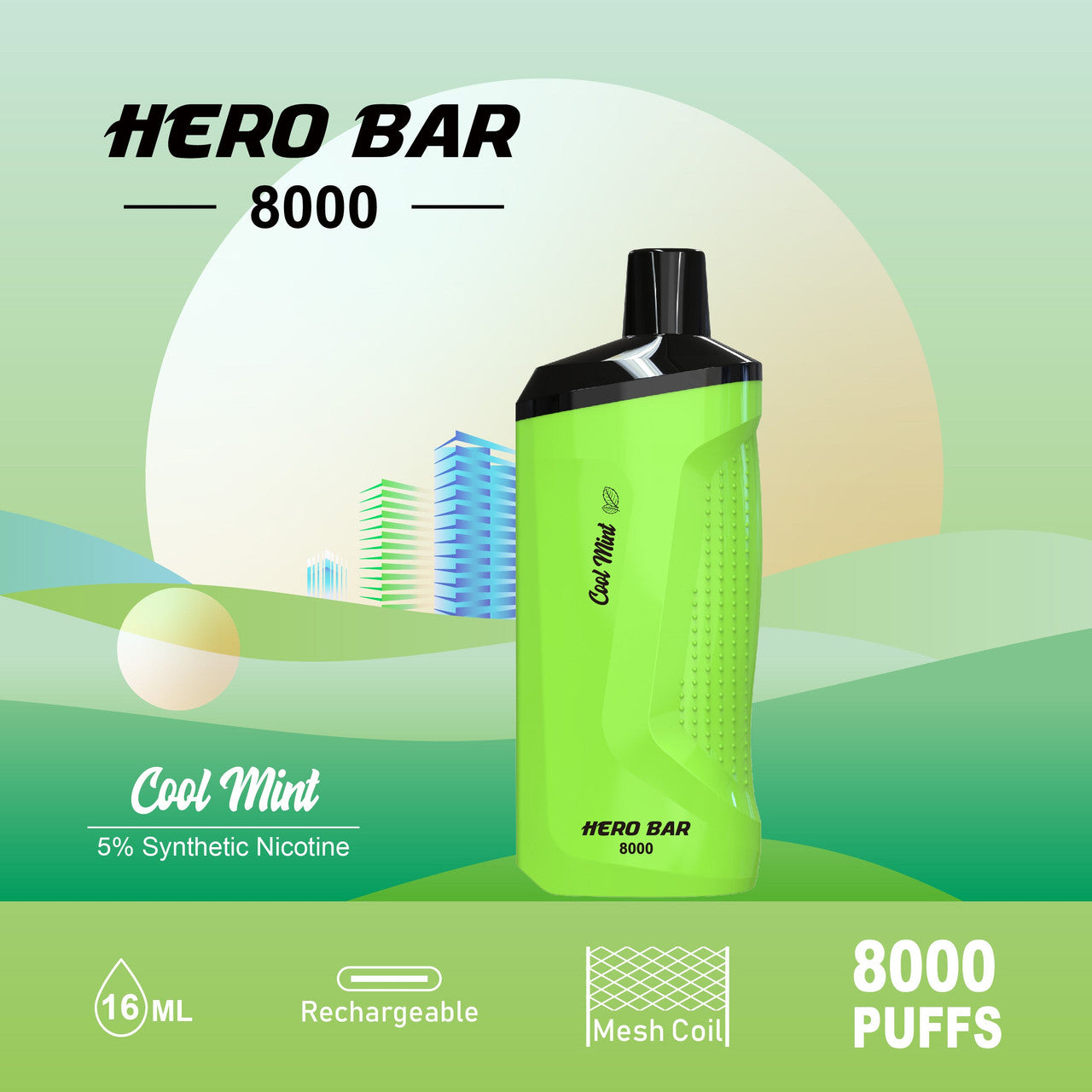 HERO Bar Rechargeable 8000 Puffs