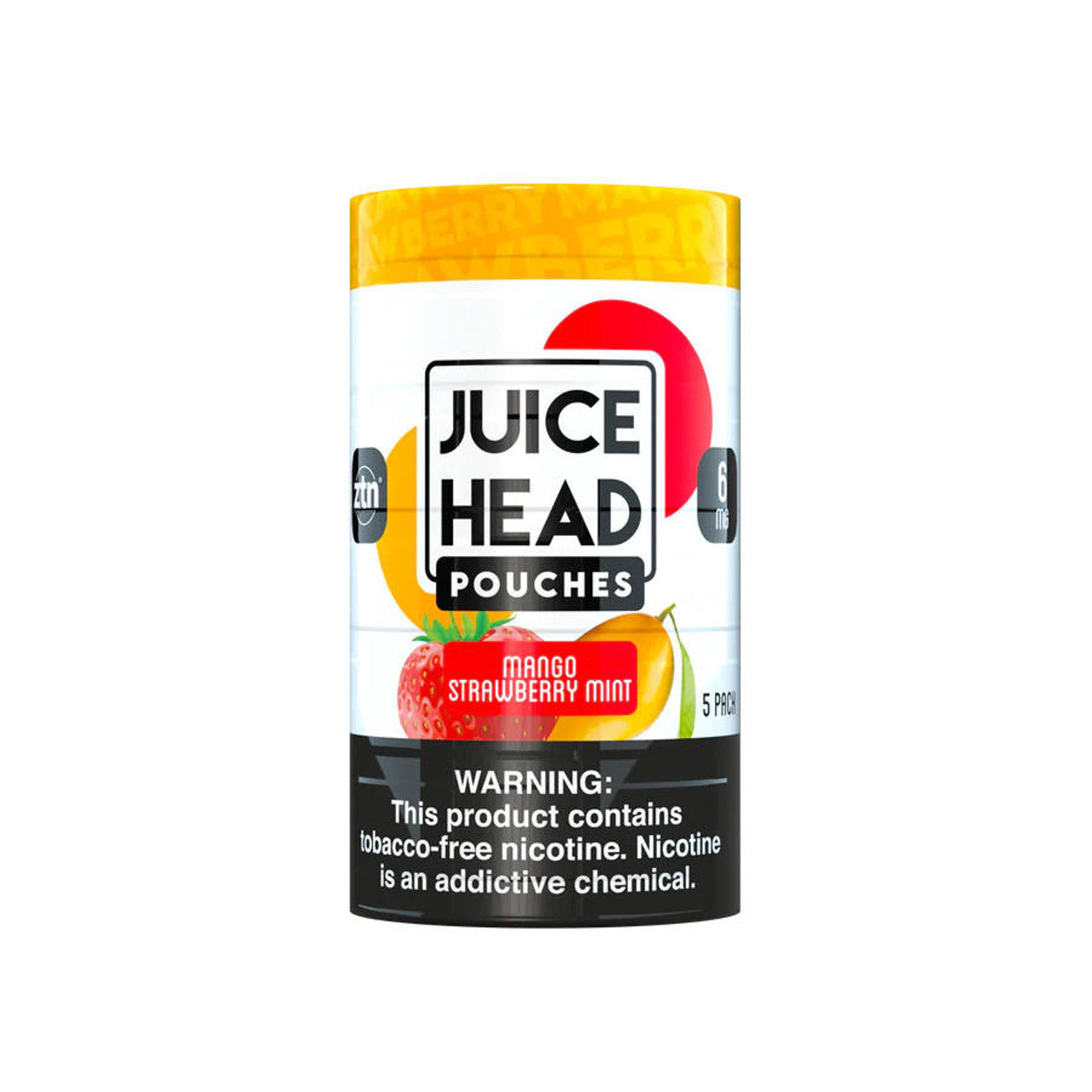 Juice Head ZTN pouches 5-pack for nicotine satisfaction without vaping