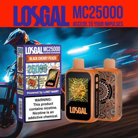 Losgal MC25000 disposable vape by Lost Mary offering up to 25000 puffs