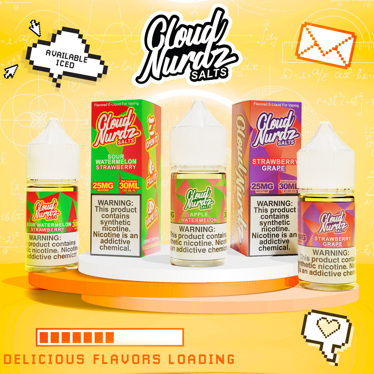 Cloud Nurdz TFN salt premium e-liquid 30ml for fruity and flavorful nicotine hits