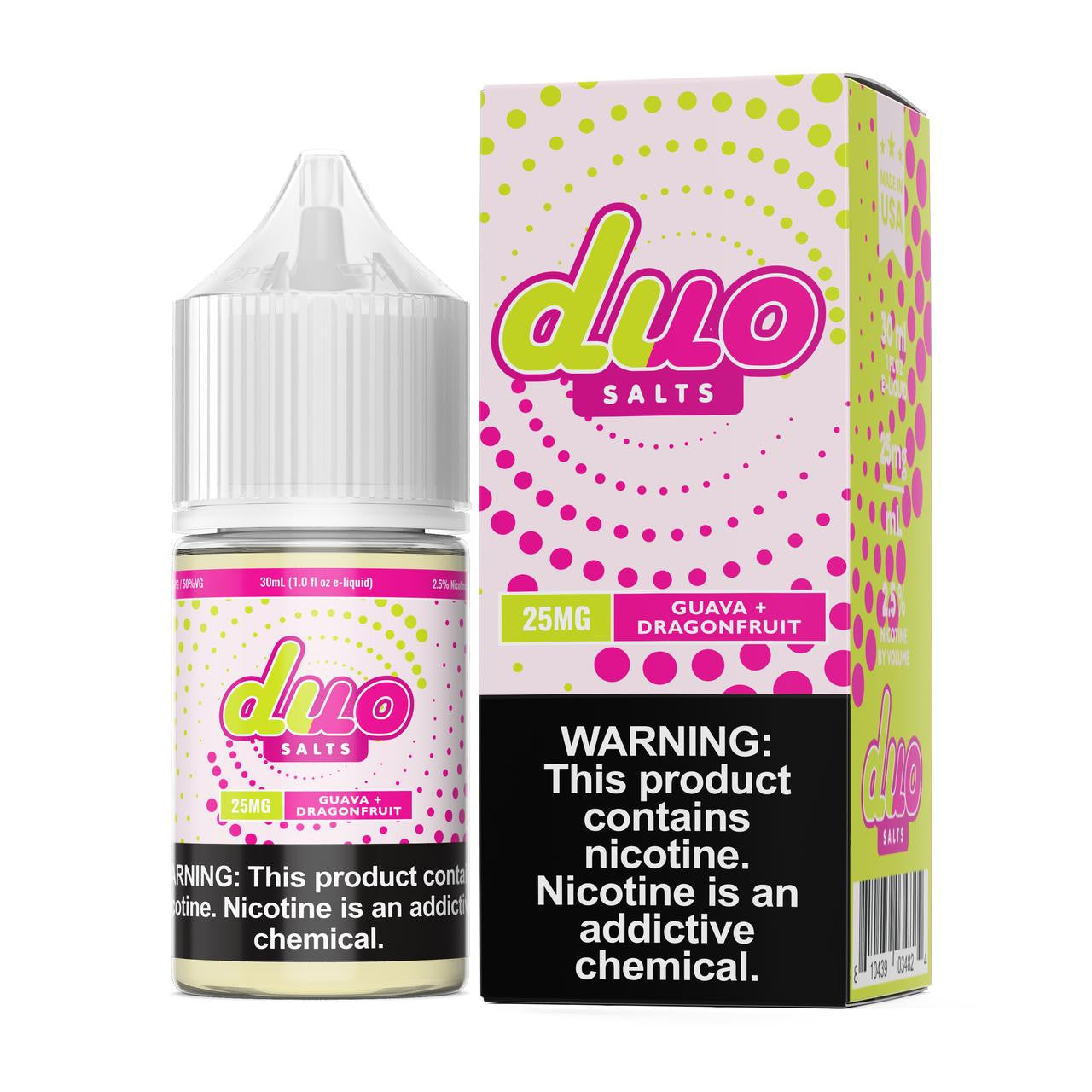 Duo Salt e-liquid 30ml bottle for a nicotine salt vaping experience