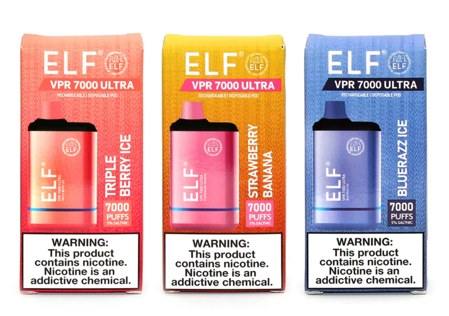 Elf VPR Ultra 7000 disposable vape offering 7000 puffs