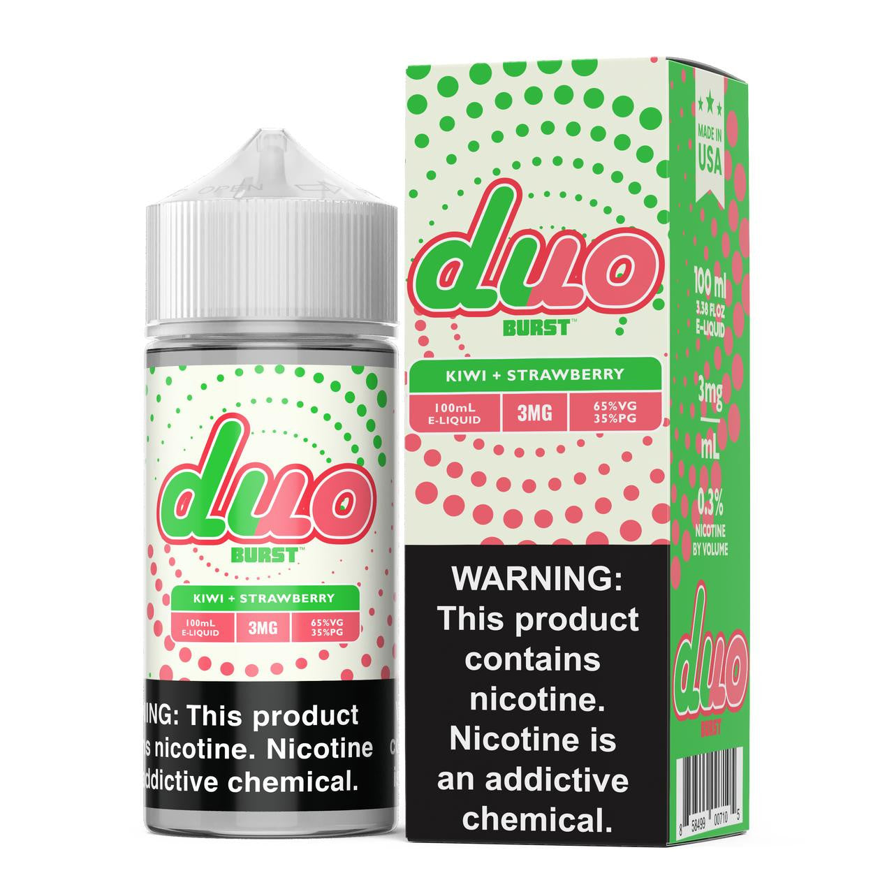 Duo e-liquid 100ml bottle for a flavorful vaping session