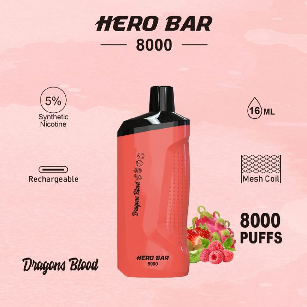 HERO Bar Rechargeable 8000 Puffs