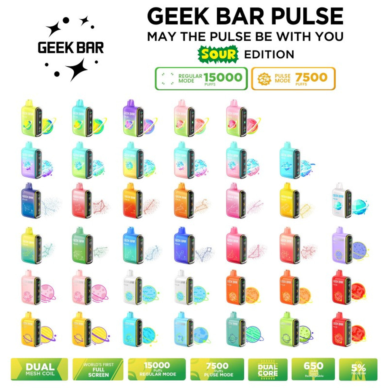 GEEK BAR PULSE DISPOSABLE VAPE 15000 PUFFS