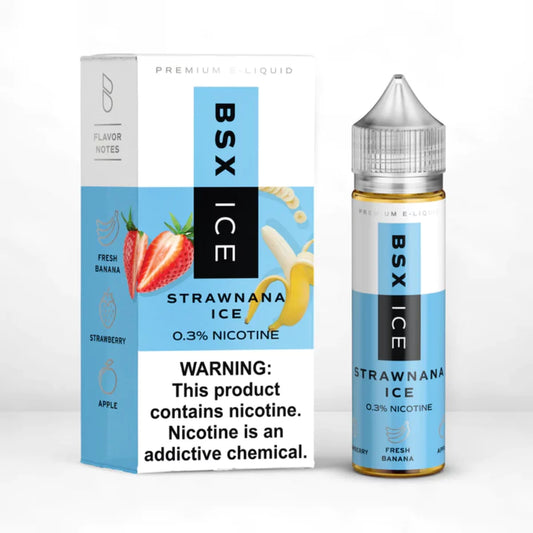 BSX Ice TFN premium e-liquid 60ml bottle with a cool, icy flavor