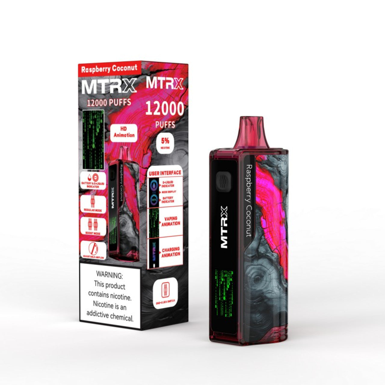 MTRX 12k disposable vape with 12000 puffs