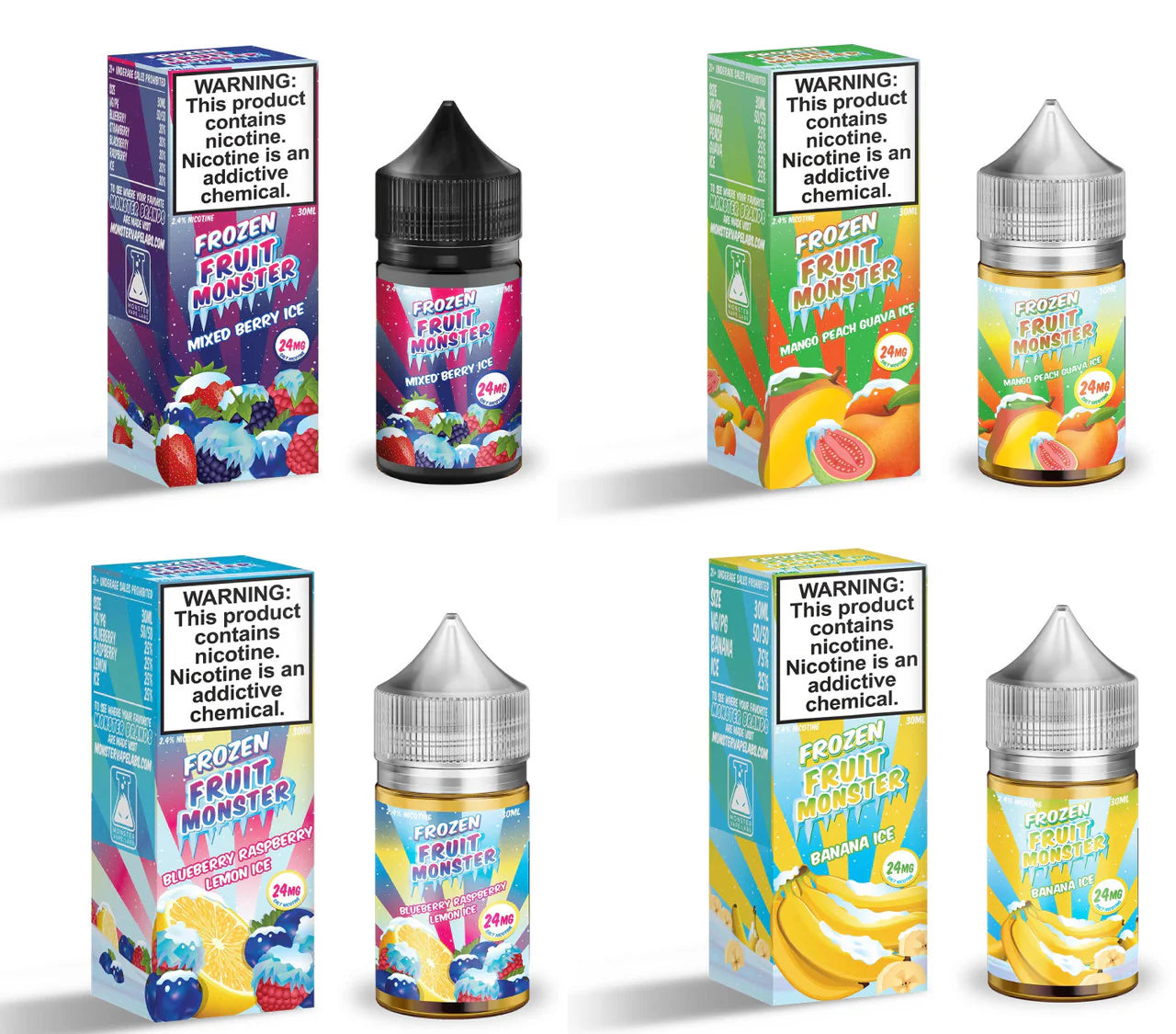 Fruit Monster salt nic premium e-liquid 30ml for a fruity and smooth nicotine hit