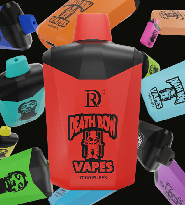 Death Row 7000 disposable vape offering 7000 puffs