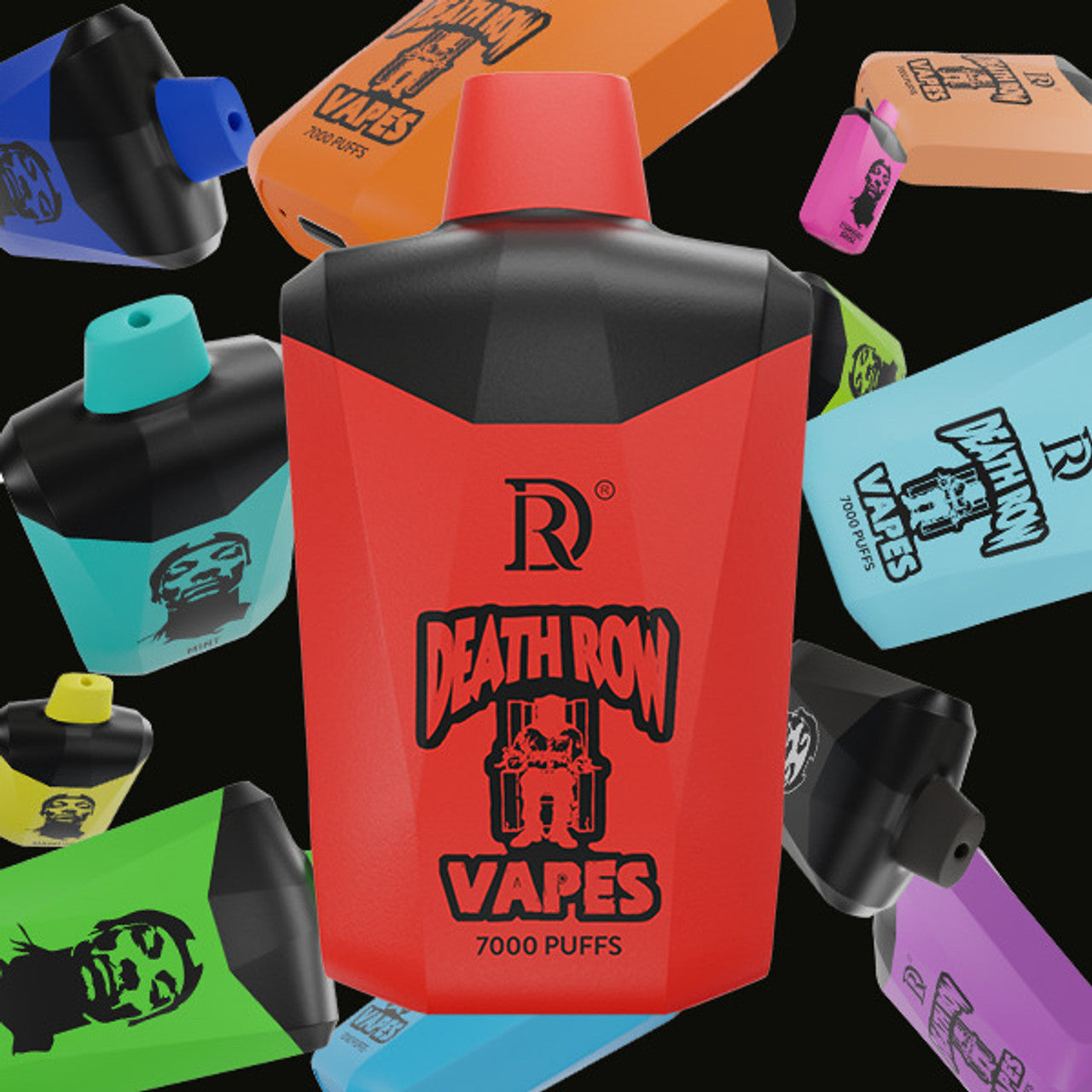 Death Row 7000 disposable vape offering 7000 puffs