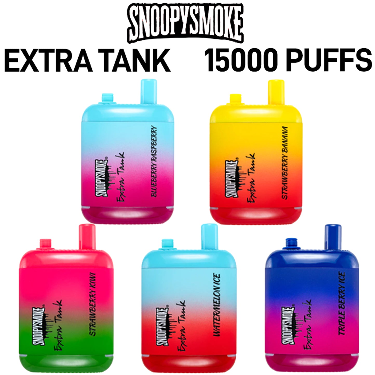 Snoopy Smoke Extra Tank 15000 disposable vape with dual 18ml tanks