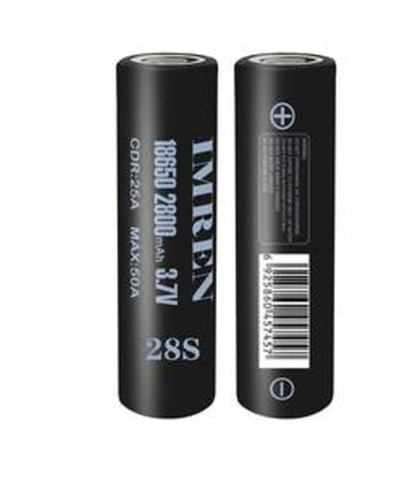 Imren 18650 2800mAh 50A 2pk (Black)