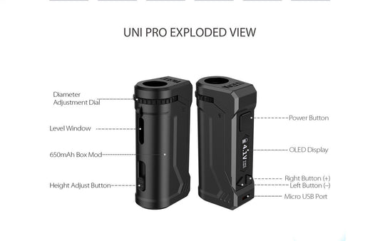 Yocan Uni Pro box mod for versatile and powerful concentrate vaping