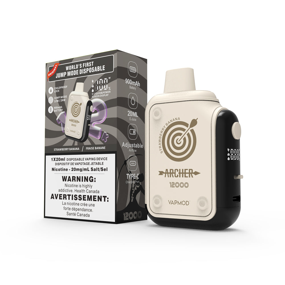 Vapmod Archer 12000 disposable vape with a sleek design and 12000 puffs