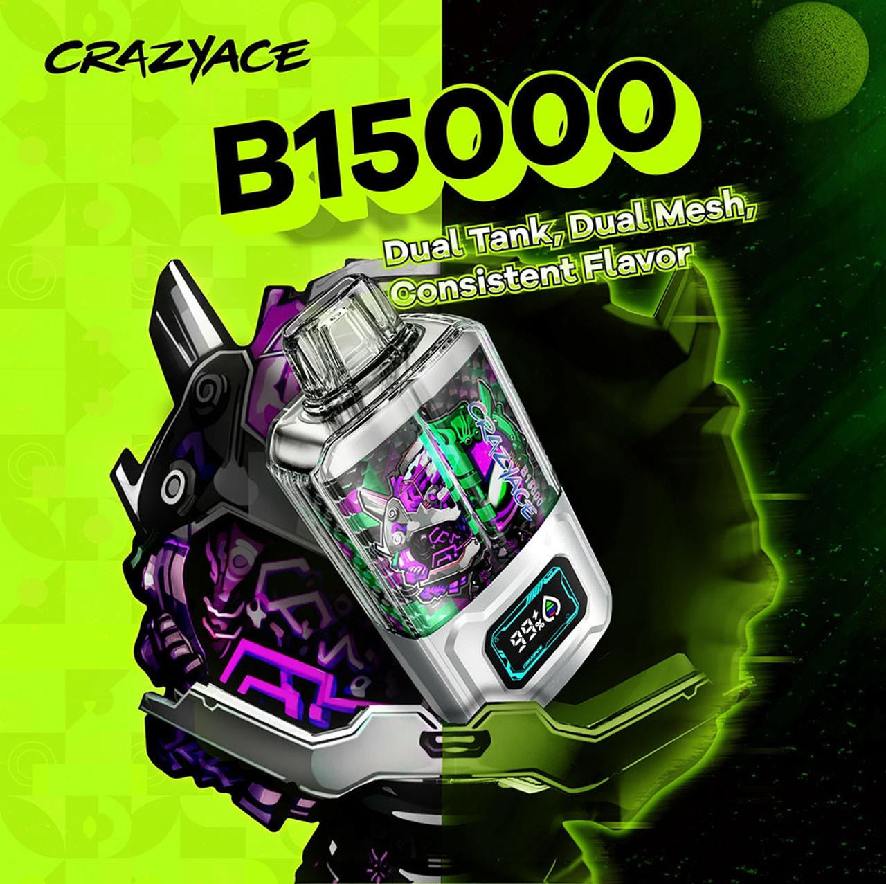 CRAZYACE B15000 Dual Tank 2 x 8ml