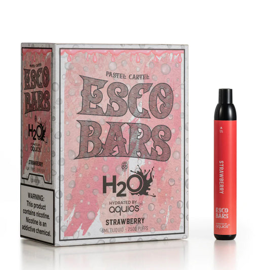 Esco Bars H20 2500 disposable vape with up to 2500 puffs and water-based e-liquid