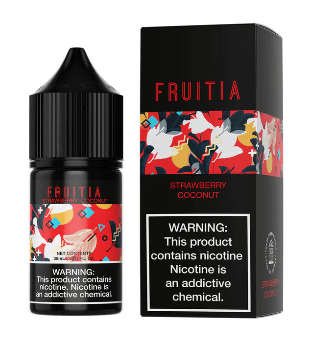 Fruitia salt nicotine e-liquid 30ml bottle for a smooth vaping experience
