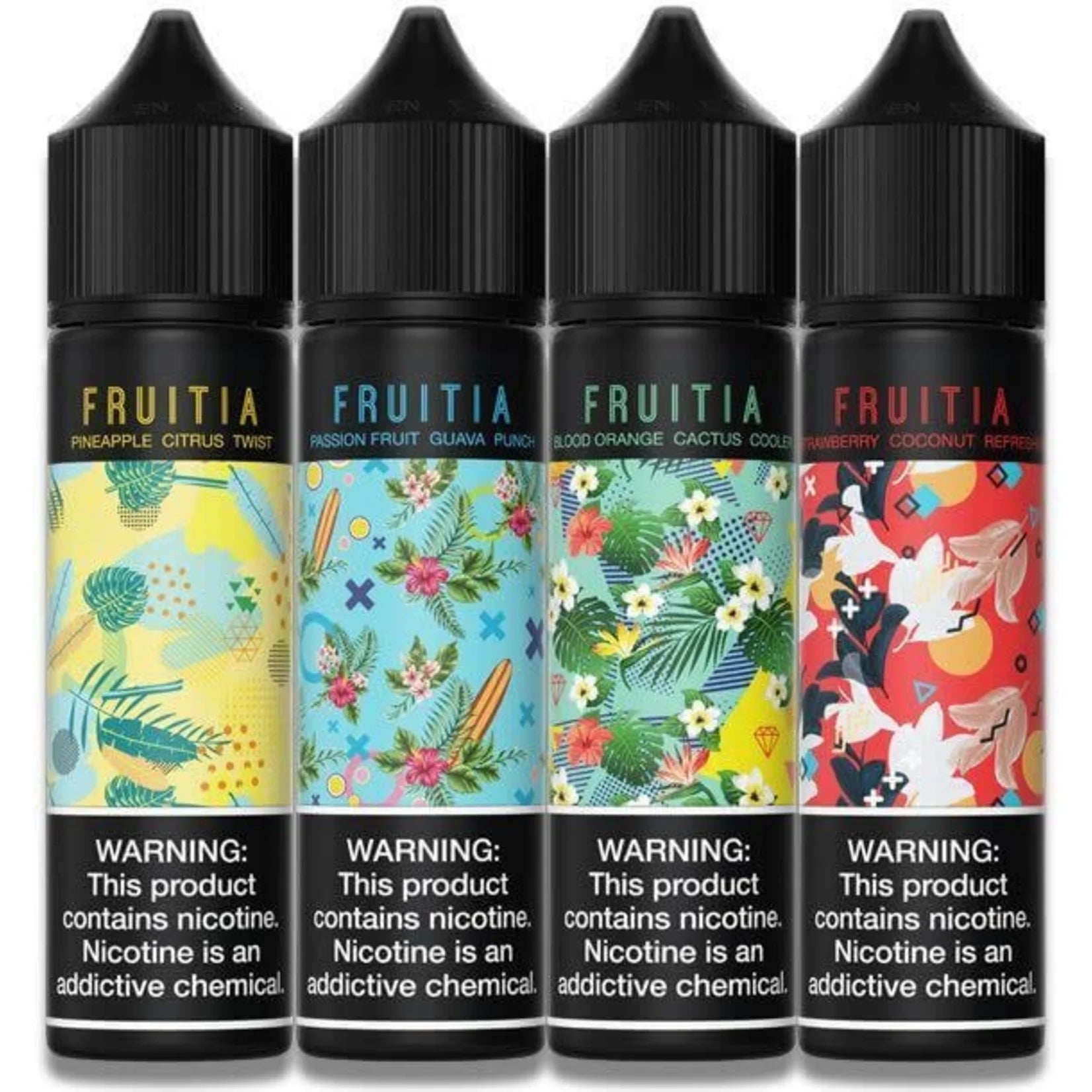 Fruitia e-liquid 60ml bottle with fruity flavors