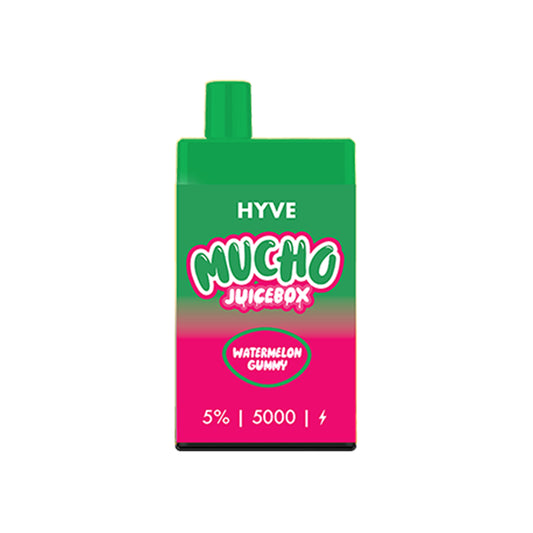 Hyve X Mucho Juicebox 5000 disposable vape with 5000 puffs