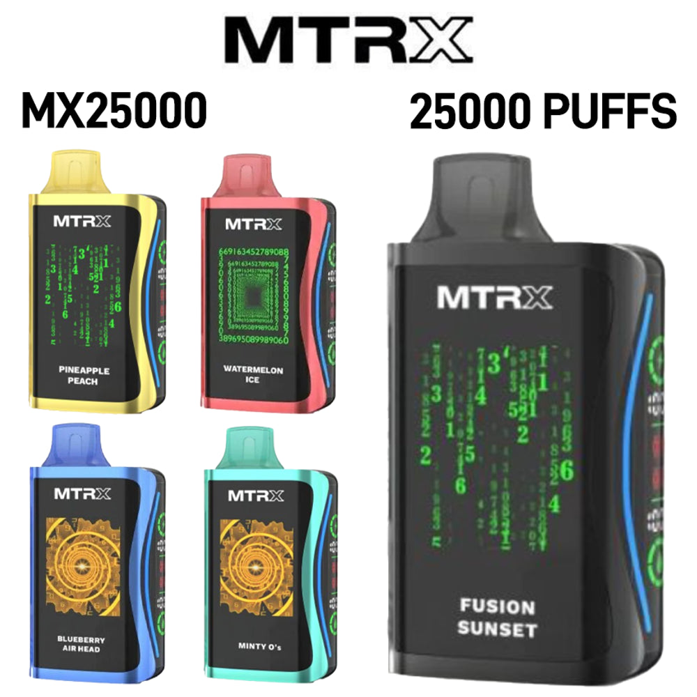 MTRX MX25000 disposable vape with 25000 puffs