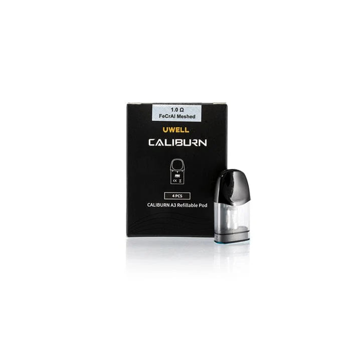 Uwell Caliburn A3 replacement pods 1.0ohm 4-pack for smooth MTL vaping