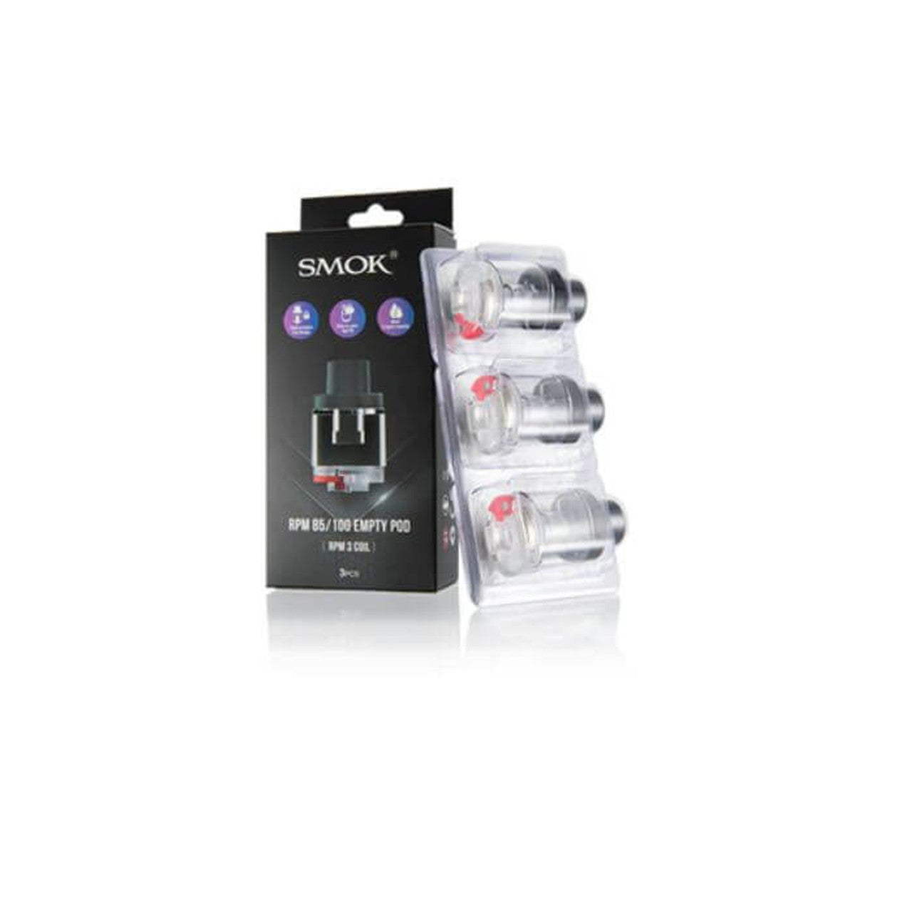 Smok RPM 85/100 empty pods 3-pack for refillable vaping