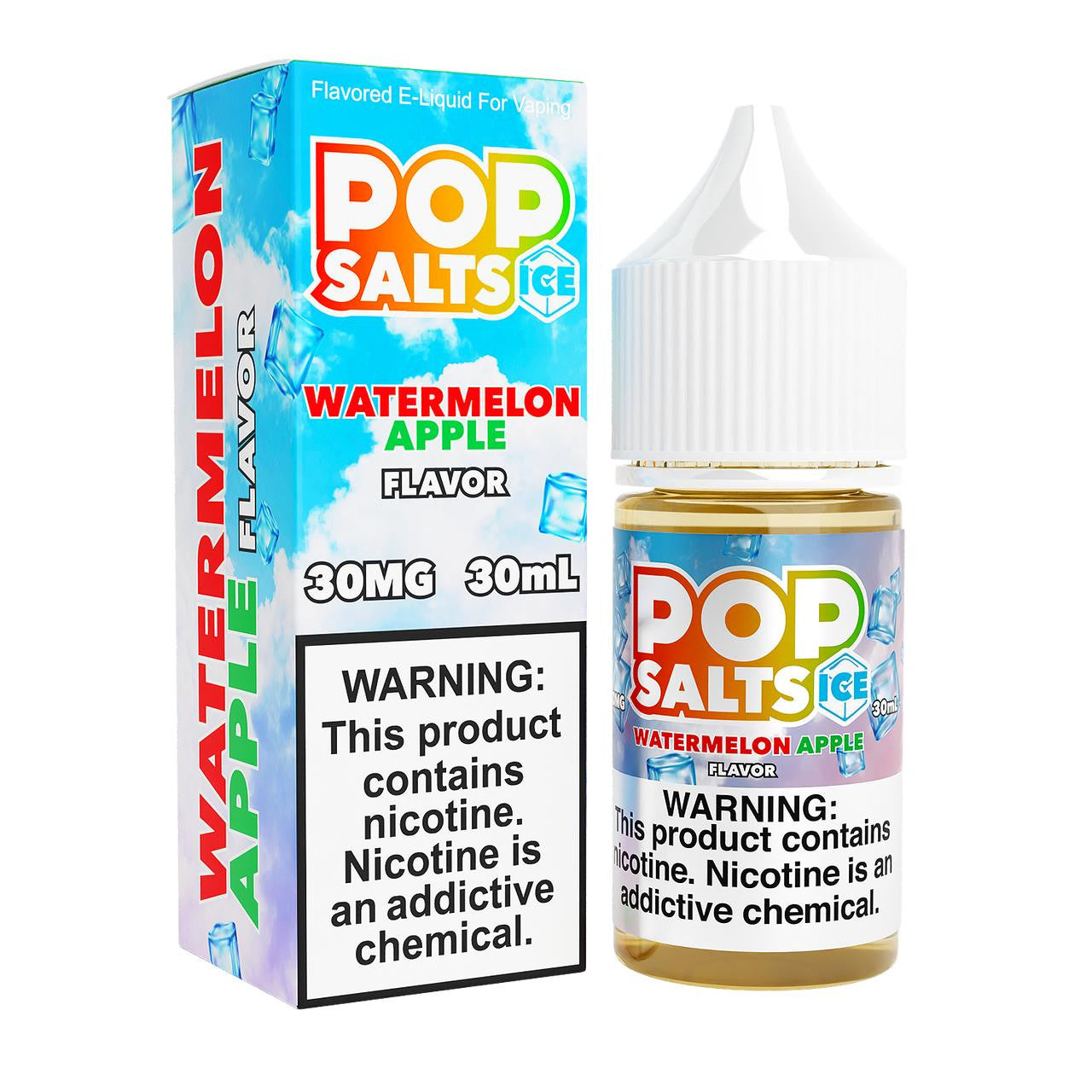 Pop Clouds salt nicotine e-liquid 30ml bottle for strong nicotine satisfaction