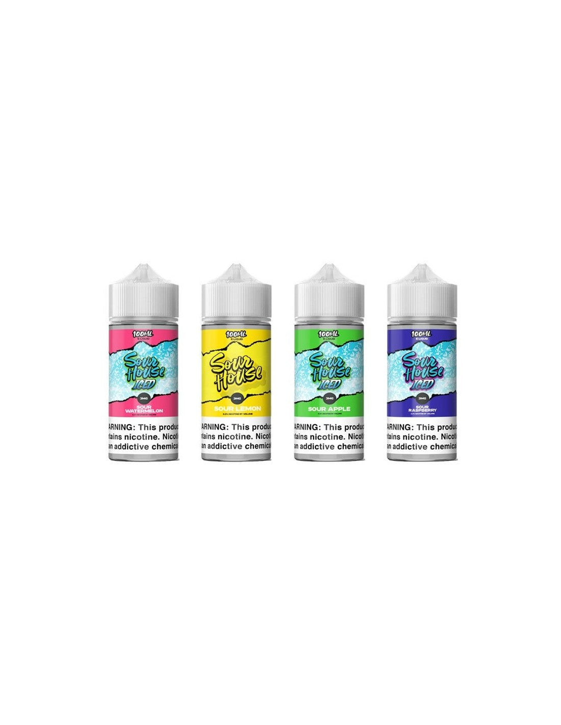 Sour House e-liquid 100ml bottle for tangy and sour vape flavors