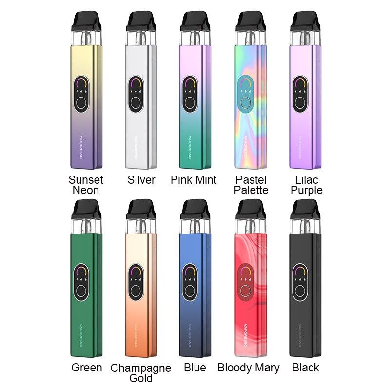 Vaporesso XROS 4 pod system kit with adjustable airflow and sleek design